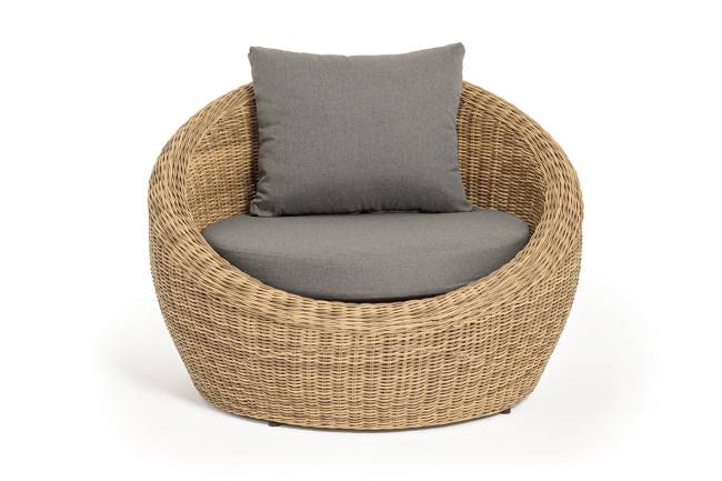 "Барселона" кресло из искусственного ротанга, цвет соломенный