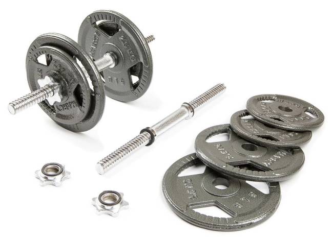 Набор гантелей с железной ручкой "HAMMERTONE", 2x11,5кг