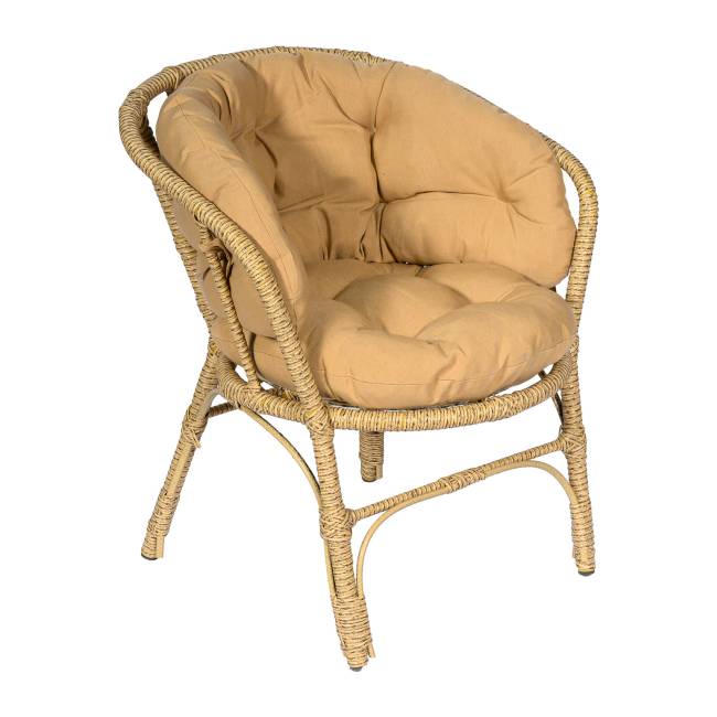 Комплект кофейный из искусственного ротанга Багама 2+1, светло-коричневый