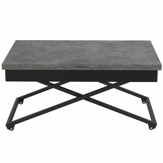 Стол универсальный трансформируемый АНДРЭ Loft ЛДСП терраццо/чёрный