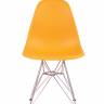 Стул Eames желтый, опора металл