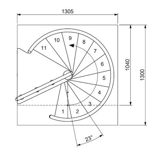 Винтовая лестница Calgary Anthracite d120