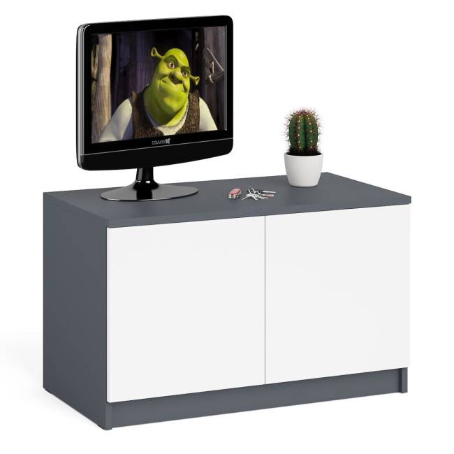 Тумба/антресоль Мори МА900.1 цвет графит/белый