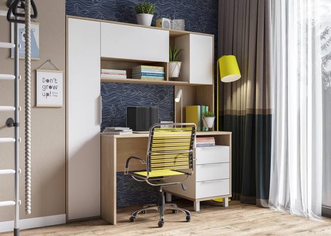 Стол рабочий Комфорт 12.95 цвет дуб сонома/белый