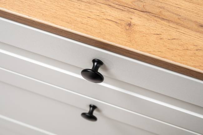 Тумба для обуви Остин 16.121 цвет белый шагрень/дуб крафт золотой