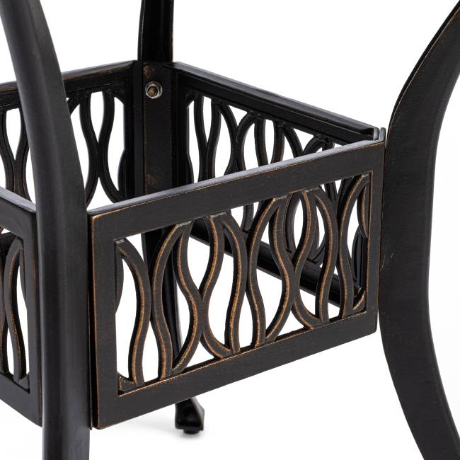 Комплект Secret De Maison Quartet/Квартет (стол +4 стула) алюминиевый сплав, бронза/bronze бронза/bronze алюминиевый сплав