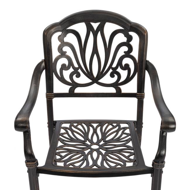 Комплект Secret De Maison Quartet/Квартет (стол +4 стула) алюминиевый сплав, бронза/bronze бронза/bronze алюминиевый сплав