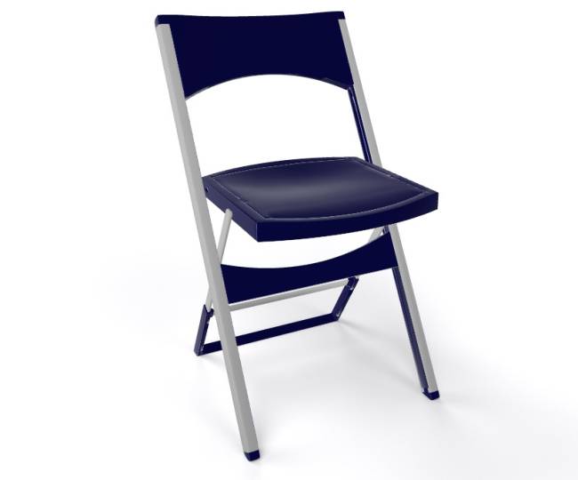 Стул пластиковый складной Compact темно-синий 435х470х775 мм Стул пластиковый складной Compact темно-синий 435х470х775 мм
