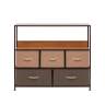 Комод Leset Локи 5 ящиков с полкой Коричневый Бежевый, светло-коричневый, темно-коричневый