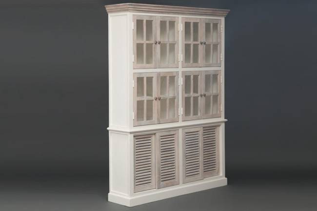 Библиотека Secret de Maison Ривьера/Riviera (мод. 2318) массив манго, 160х40х210см, античный белый/белый Antique white/white wash дерево манго