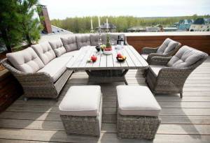 Обеденный комплект из искусственного ротанга Сорренто Обеденный комплект из искусственного ротанга Сорренто