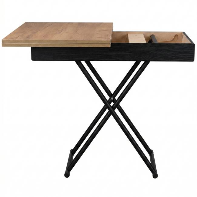 Стол-трансформер Лерон дуб крафт золотой/черный