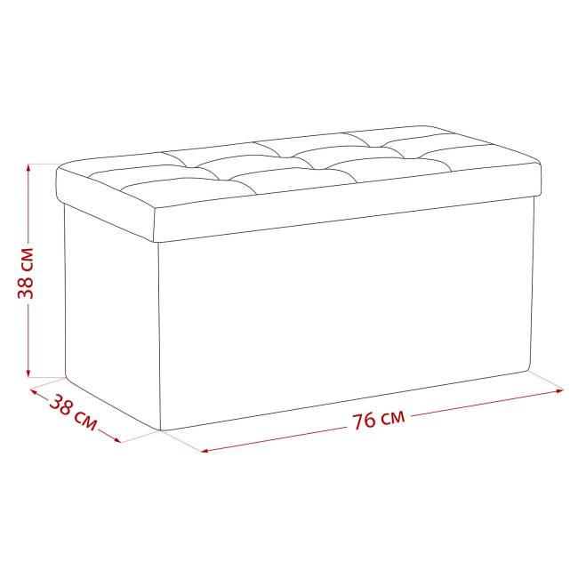 Пуф Leset Леда складной с крышкой Velutto 43 Пуф Leset Леда складной с крышкой Velutto 43