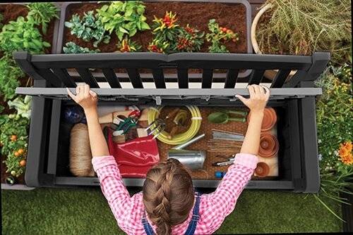 Скамья - сундук Эден (Garden Bench Eden) графит Скамья - сундук Эден (Garden Bench Eden) графит