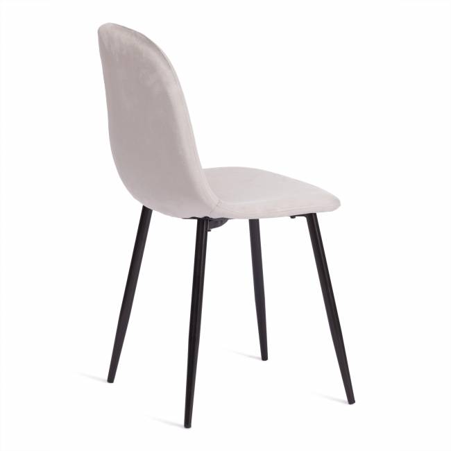 Стул BREEZE (mod. 4724) / 1 шт. в упаковке вельвет/металл, 44 х 53 х 87 см, Light grey (светло-серый) HLR14 / черный светло-серый вельвет/металл