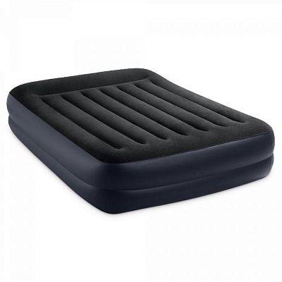 64124, Intex, Надувная кровать 152х203х42см с подголовником, встр.нас. 220В, до 272кг 64124, Intex, Надувная кровать 152х203х42см с подголовником, встр.нас. 220В, до 272кг