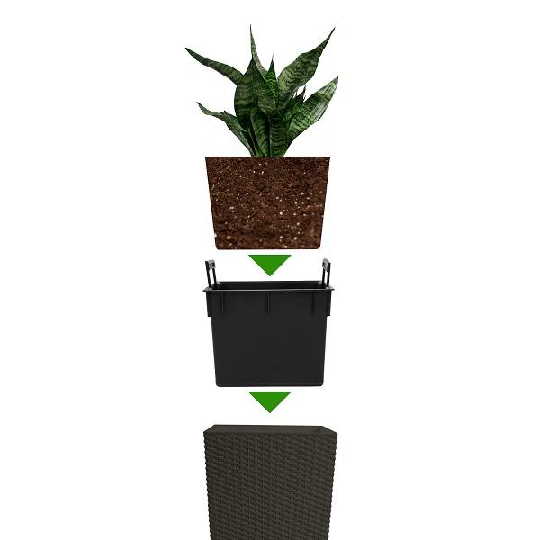 Кашпо для цветов RATO LOW DRTS325L-440U венге 2 предмета 21 и 32л Кашпо для цветов RATO LOW DRTS325L-440U венге 2 предмета 21 и 32л