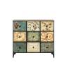 Комод Leset Лунет 9 ящ. Чёрный Мульти зеленый Комод Leset Лунет 9 ящ. Чёрный Мульти зеленый