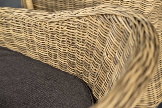 "Равенна" плетеное кресло из искусственного ротанга, цвет соломенный