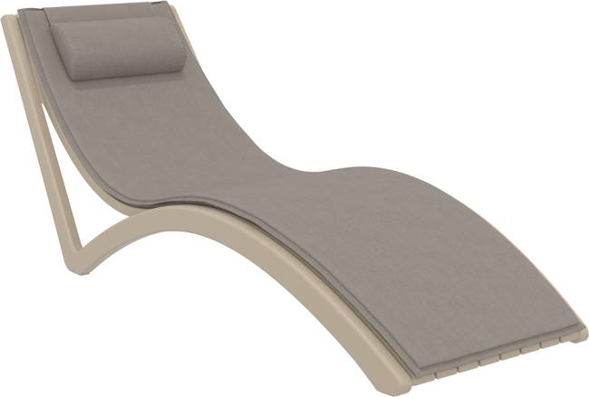 Подушка-подголовник для шезлонга Slim светло-коричневый 410х230х50 мм