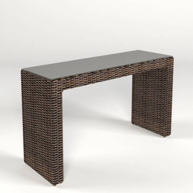 Стол барный "Малага", из искусственного ротанга, коричневый, черный