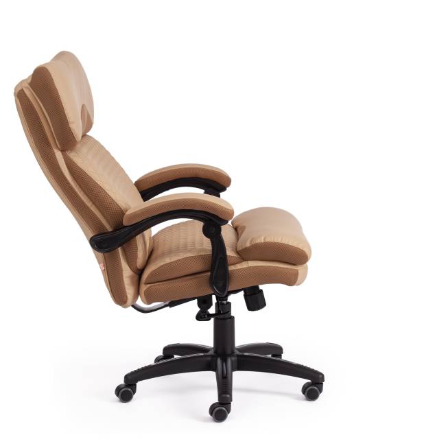 Кресло CHIEF кож/зам/ткань, бежевый/бронза, 36-34/21