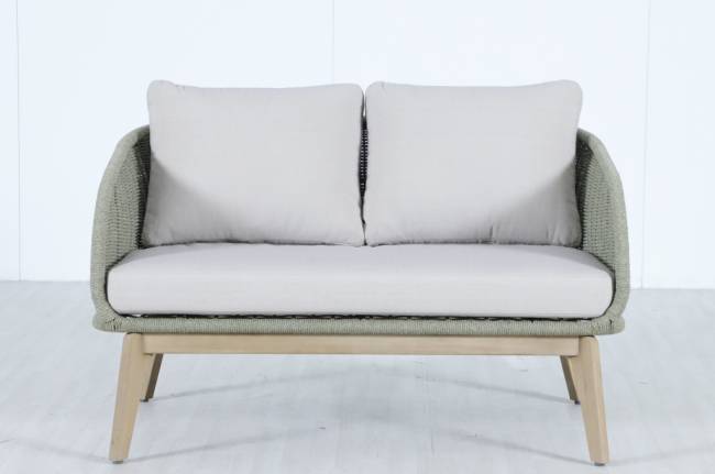 Диван деревянный двухместный Madrague светлый тик, бежевый 1270х803х774 мм