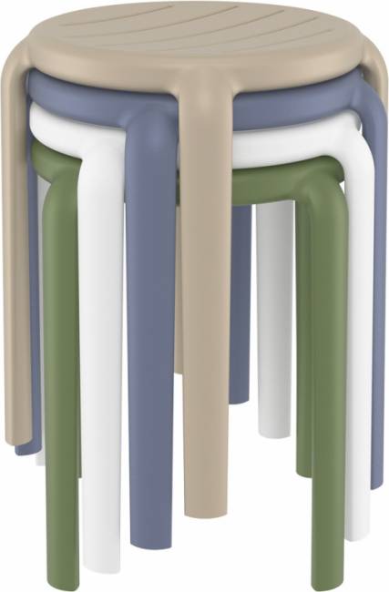 Табурет пластиковый Tom 45 бежевый 340х340х450 мм Табурет пластиковый Tom 45 бежевый 340х340х450 мм