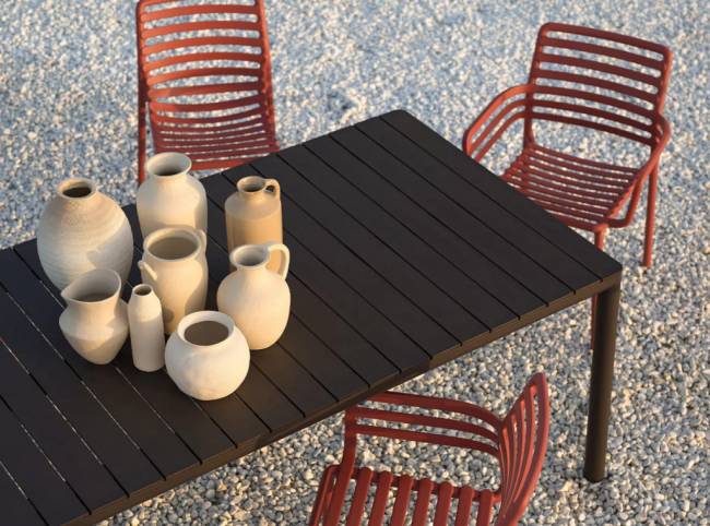 Стол пластиковый раздвижной Tevere 210 антрацит 2110-2750х1000х765 мм