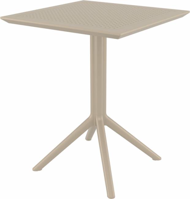 Стол пластиковый складной Sky Folding Table 60 бежевый 600х600х740 мм