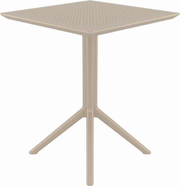Стол пластиковый складной Sky Folding Table 60 бежевый 600х600х740 мм