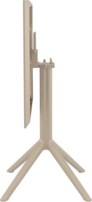 Стол пластиковый складной Sky Folding Table 60 бежевый 600х600х740 мм
