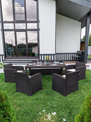 Комплект LANA DINING L коричневый