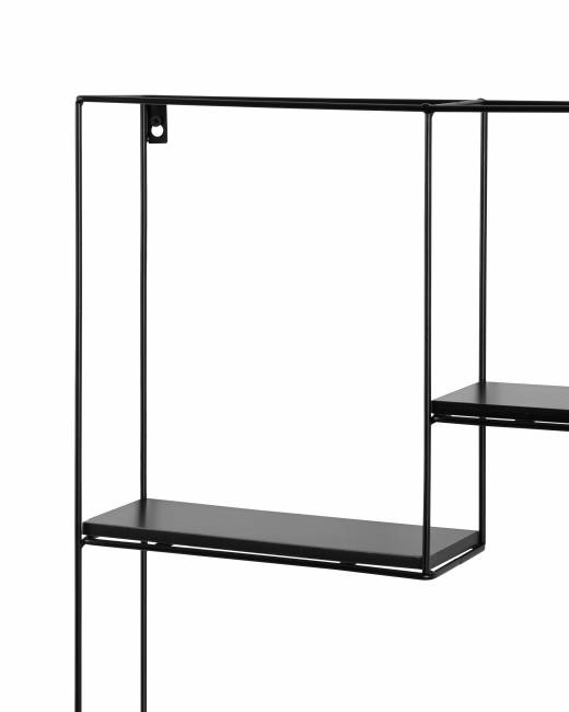 Полка Square черная черный мрамор