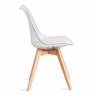 Стул TULIP (mod. 73-1) / 1 шт. в упаковке дерево/пластик/экокожа, 47,5x55x80 см, Прозрачный (Transparent) прозрачный
