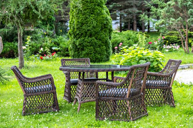 "Доппио" обеденная группа плетеная, цвет коричневый "Доппио" обеденная группа плетеная, цвет коричневый