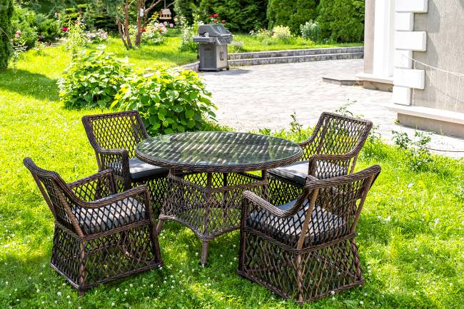 "Доппио" обеденная группа плетеная, цвет коричневый "Доппио" обеденная группа плетеная, цвет коричневый