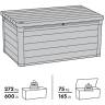 Сундук Кортина (Cortina box 570L) 570л, графит