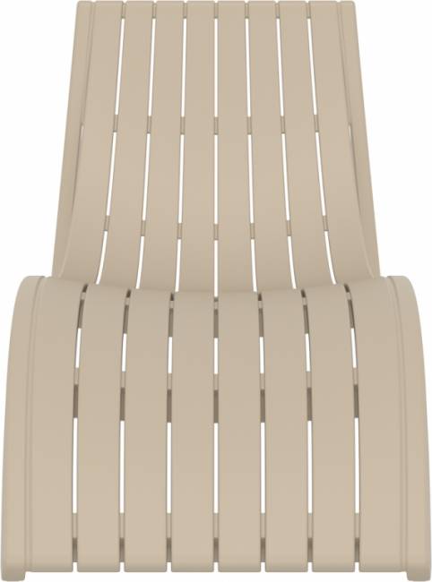 Шезлонг-лежак пластиковый Slim бежевый 1800х720х700 мм Шезлонг-лежак пластиковый Slim бежевый 1800х720х700 мм