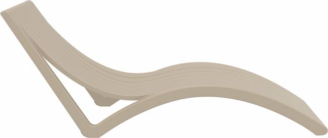 Шезлонг-лежак пластиковый Slim бежевый 1800х720х700 мм Шезлонг-лежак пластиковый Slim бежевый 1800х720х700 мм