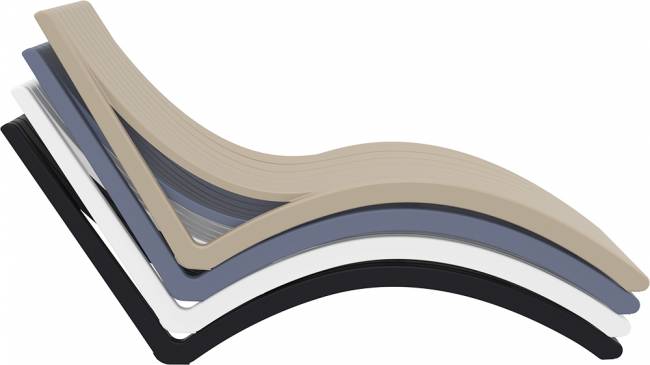 Шезлонг-лежак пластиковый Slim бежевый 1800х720х700 мм Шезлонг-лежак пластиковый Slim бежевый 1800х720х700 мм