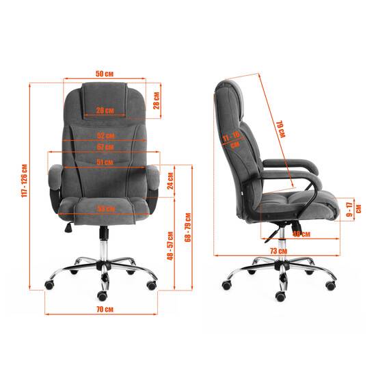 Кресло Bergamo/Бергамо хром (22) флок , коричневый, 6 коричневый флок