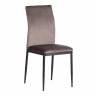 Стул CAPRI (mod. 39) металл, вельвет, 49.5 х 41 х 93,5 см, Dark grey (темно-серый) HLR24 / черный (Комплект из 4 шт.)