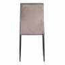 Стул CAPRI (mod. 39) металл, вельвет, 49.5 х 41 х 93,5 см, Dark grey (темно-серый) HLR24 / черный (Комплект из 4 шт.)