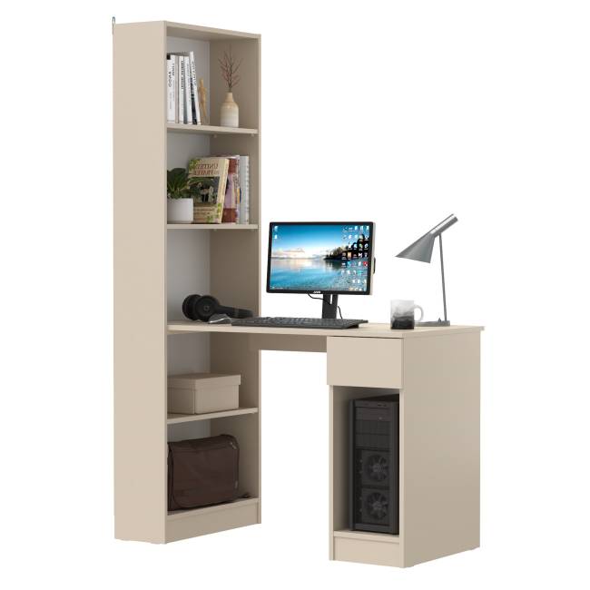 Компьютерный стол со шкафом комбинированным Лайт 10.01 цвет сатин