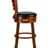 Вращающийся полубарный стул DOBRIN WILLIAM COUNTER, шоколад, черный