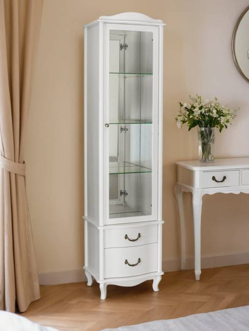 Шкаф-витрина Джульетта, молочный дуб Л