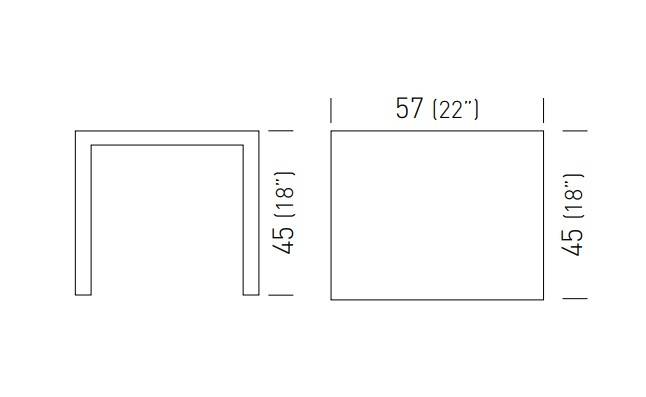 Cтолик кофейный металлический Link 570х450х450 мм