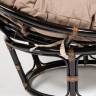 Кресло PAPASAN/ПАПАСАН 23/01 W  /с подушкой/ 115х101х104 см, Antique brown (античный черно-коричневый), экошерсть Коричневый, 1811-5