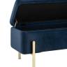 Банкетка Болейн с ящиком велюр синий